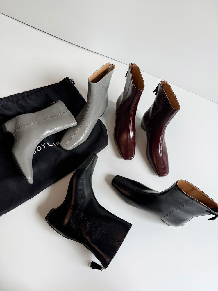 Karin Luna Basic Versatile  Square toe Hot-selling Short Boots