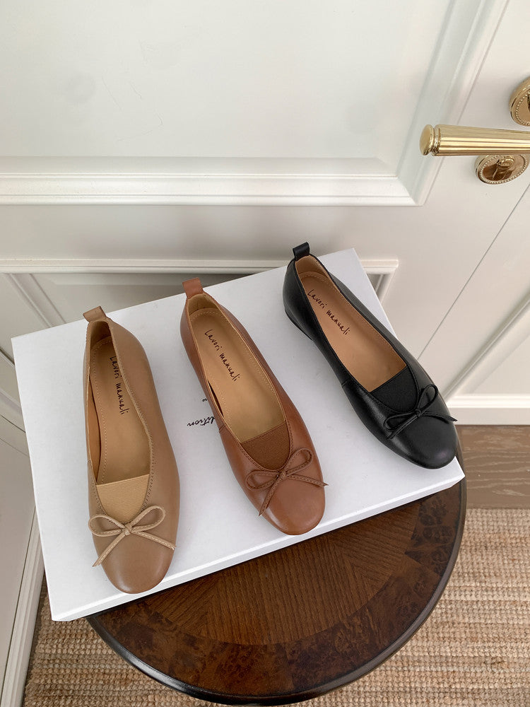 Karin Luna Full Layer Inside and Out~Basic Versatile Bow Hidden Heel Shoes