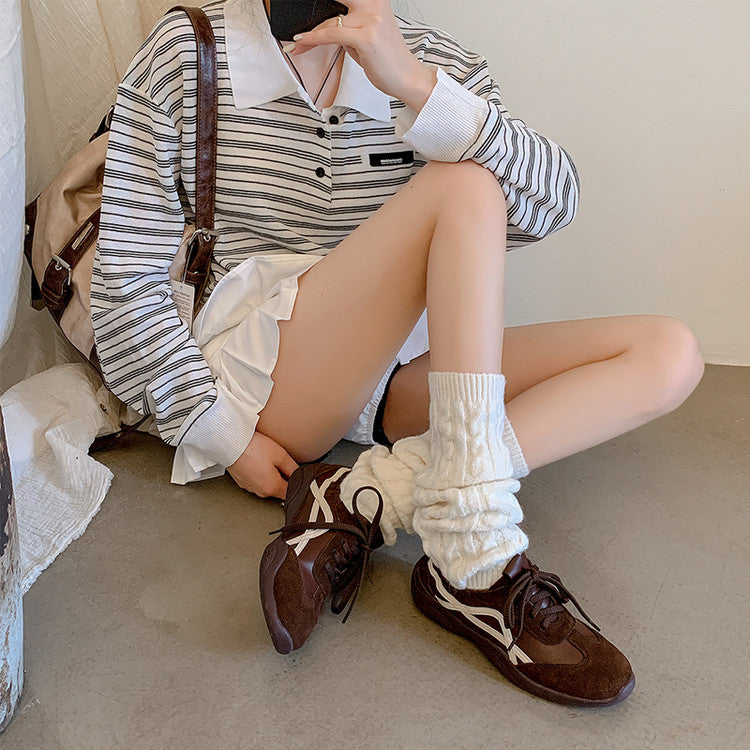 Karin Luna Casual Shoes Series~  In Stock Hot-Selling Versatile Lace-Up Deep Mouth Flats