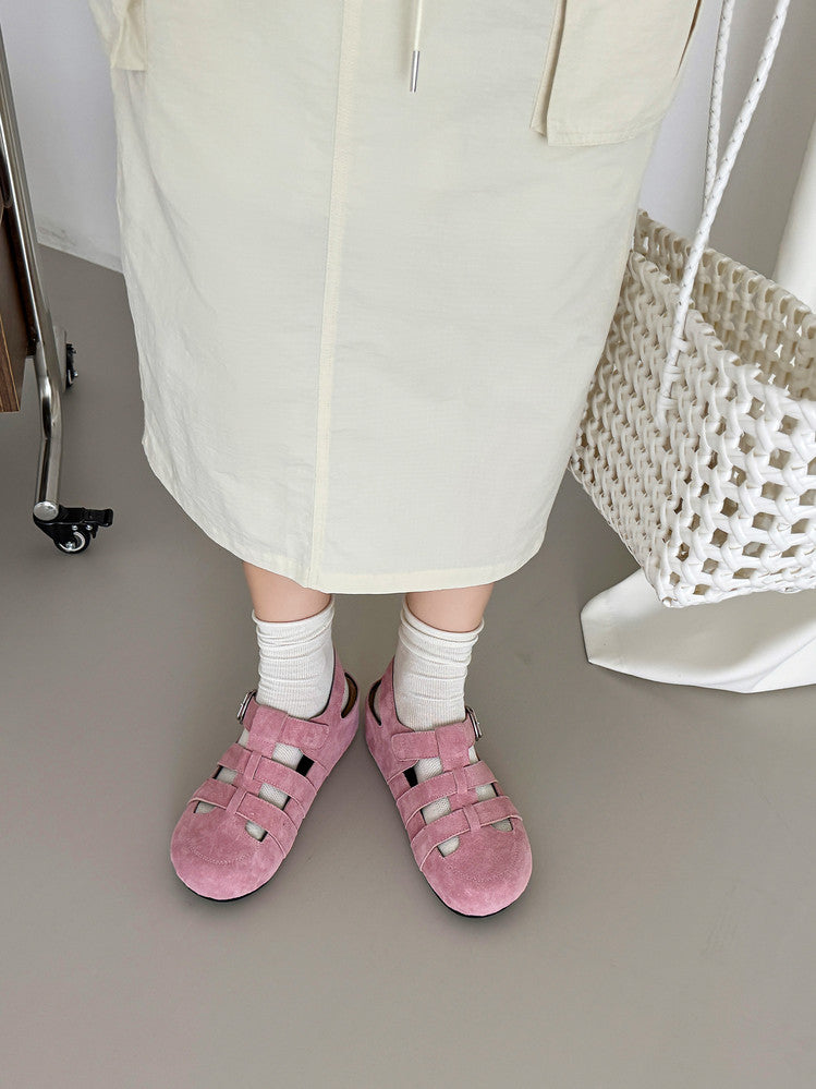 Karin Luna Full Layer Inside and Out~Basic Versatile Perforated Round Toe Birkenstock Shoes