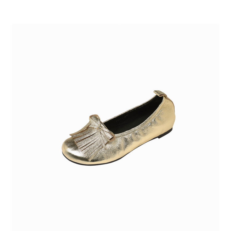 Karin Luna In Stock Spot Goods   Tassel Round Toe Hidden Wedge Mary Jane Shoes