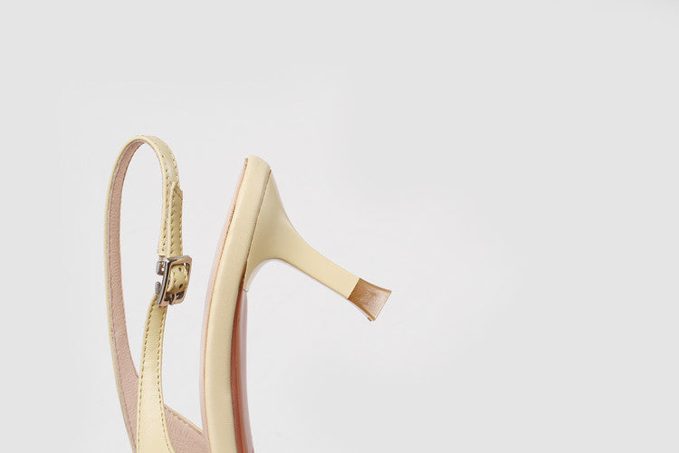 Karin Luna In Stock In Stock  Exquisite Pointed Toe Backless Closed-Toe Stiletto Sandals