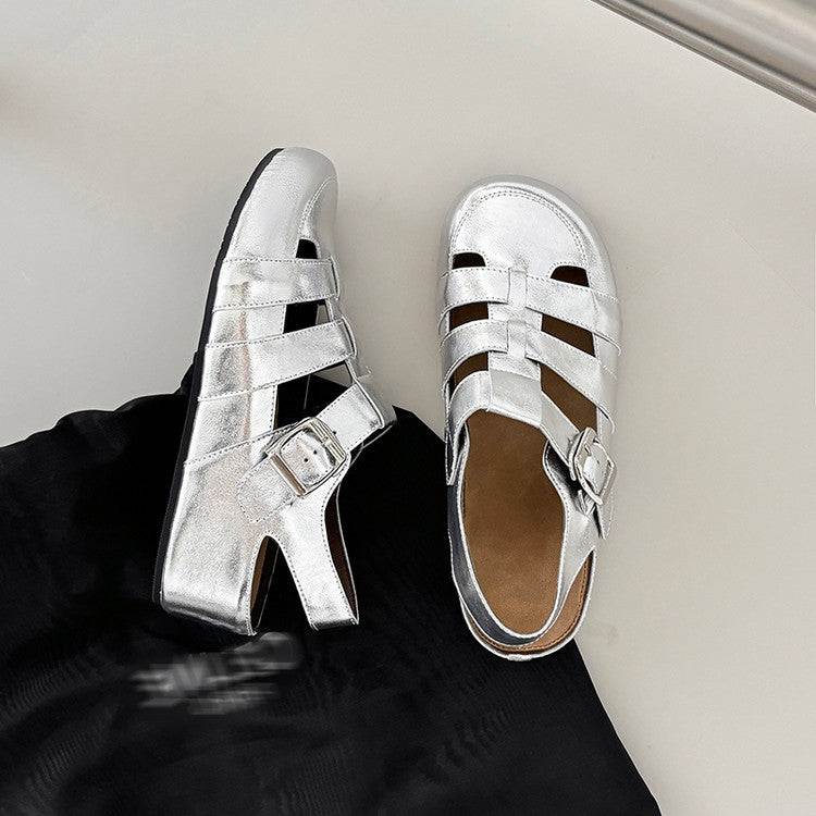 Karin Luna Full Layer Inside and Out~Basic Versatile Perforated Round Toe Birkenstock Shoes