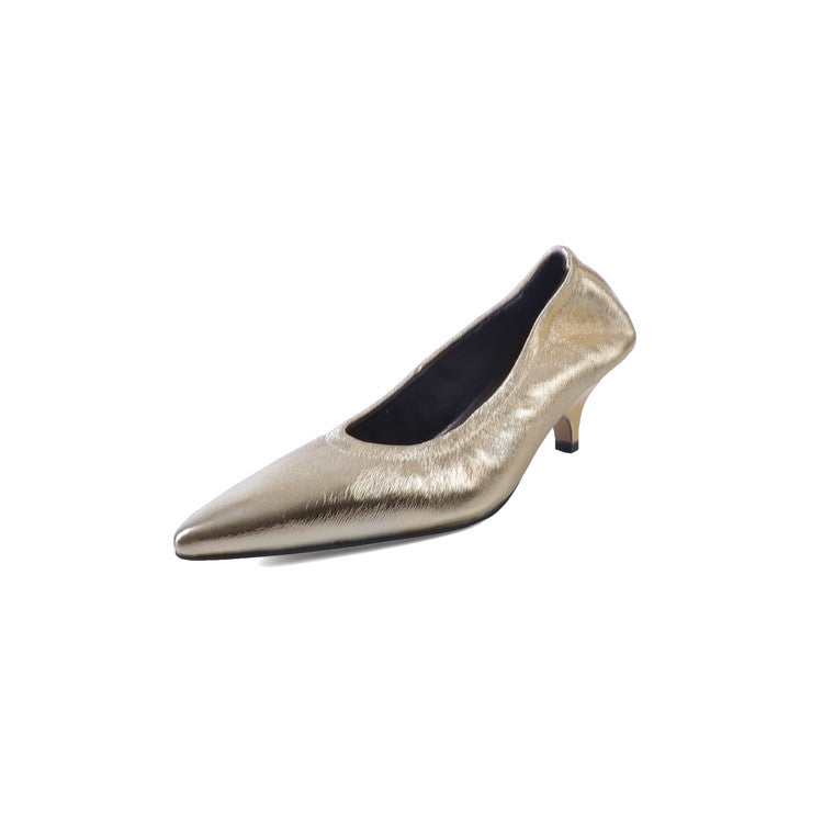 Karin Luna In Stock Spot Goods    Vintage Classic Style Shallow Mouth Single Shoes