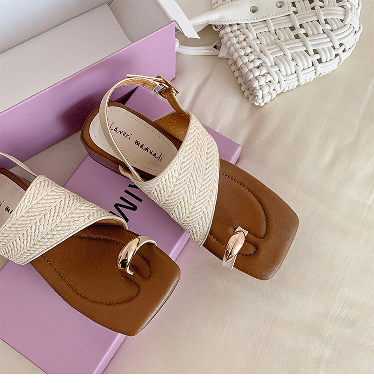 Karin Luna Hot Item Hot Item Spot Goods Featured Bestsellers Holiday Style Woven Sofa Sandals