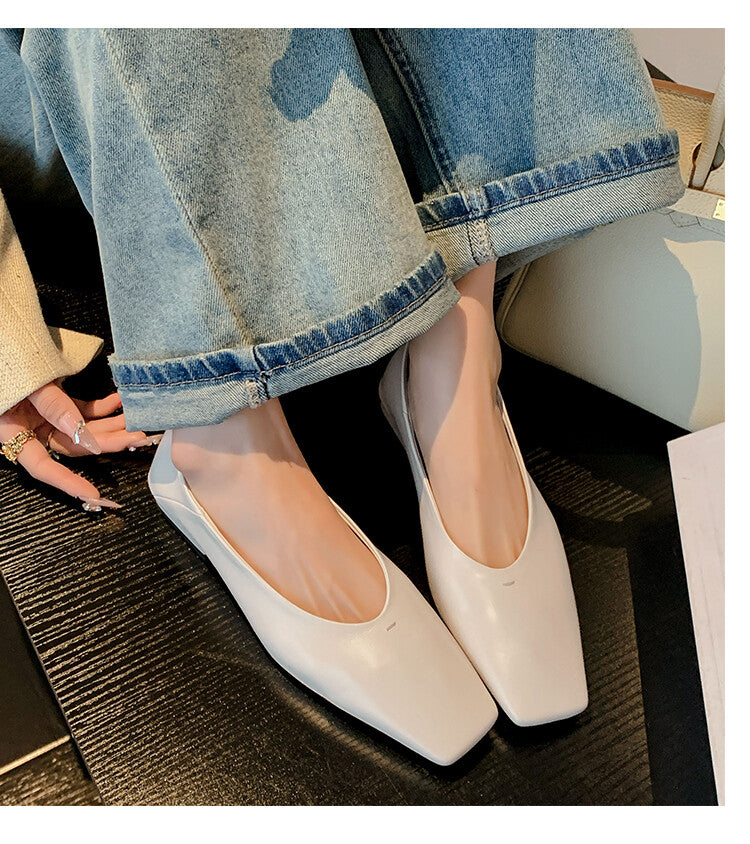 Karin Luna has prepared stock  Full leather inside and out  Top Layer Horse Oil Cowhide Shallow Mouth Nursing Mary Jane Shoes