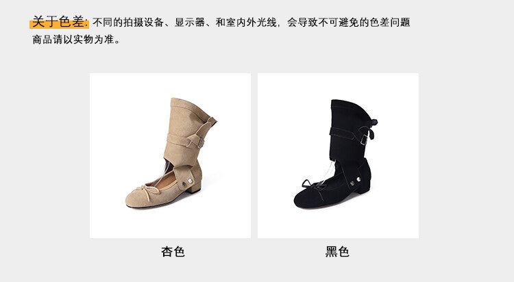 Karin Luna In Stock  Summer  Popular  Detachable Two-Way Vintage Mary Jane Plus Tube Long Boots
