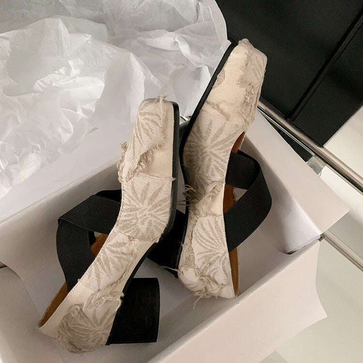 Karin Luna Chinese Pop is the Top Flow~ Orchid Pavilion Preface  New Chinese Style National Aesthetics Retro Cross Strap Mary Jane Shoes