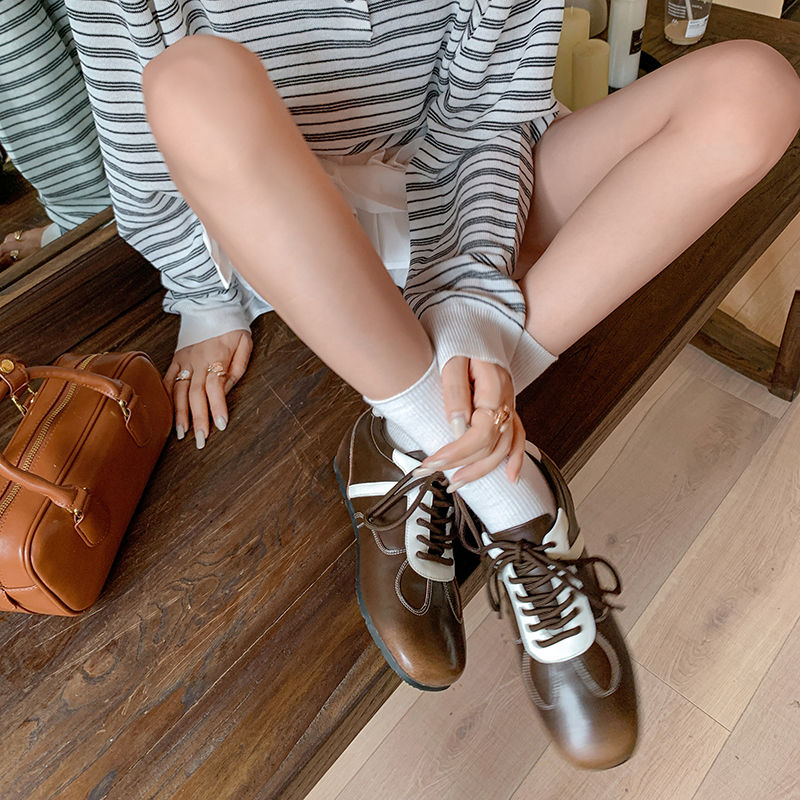Karin Luna Casual Shoes Series~ Spot Goods Spot Goods Hot-selling Lace-up Hidden Heel Deep Mouth Single Shoes
