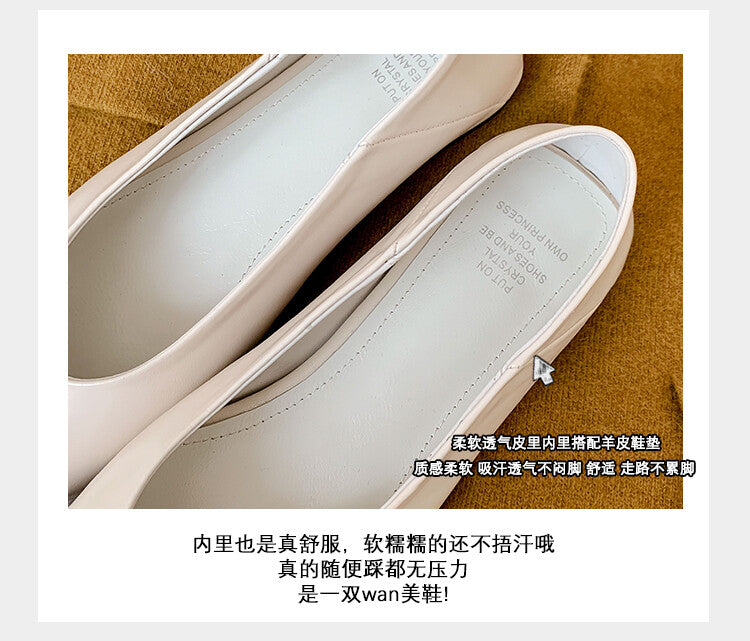 Karin Luna has prepared stock  Full leather inside and out  Top Layer Horse Oil Cowhide Shallow Mouth Nursing Mary Jane Shoes