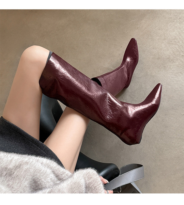 Karin Luna Retro Style  Flat Long Boots