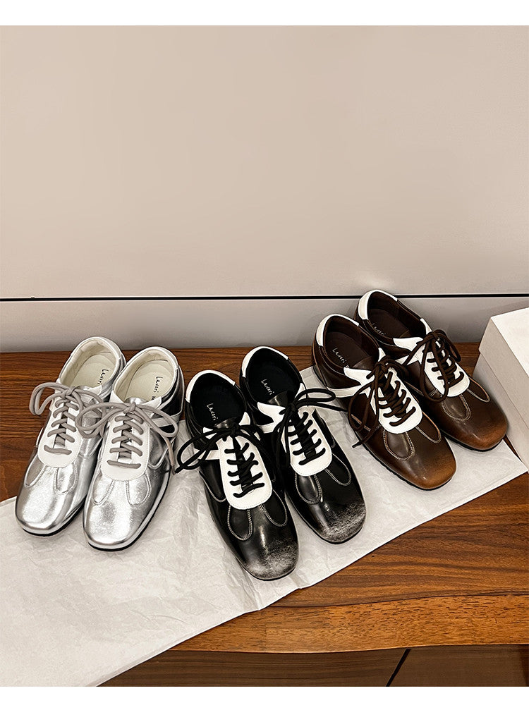 Karin Luna Casual Shoes Series~ Spot Goods Spot Goods Hot-selling Lace-up Hidden Heel Deep Mouth Single Shoes