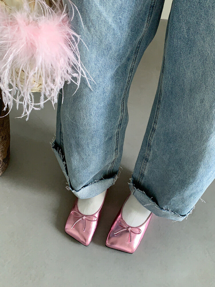 Karin Luna Hot-Selling Derivative Edition~Comes with data plan included Must-have Butterfly Knot Closed-Toe Height-Increasing Slippers