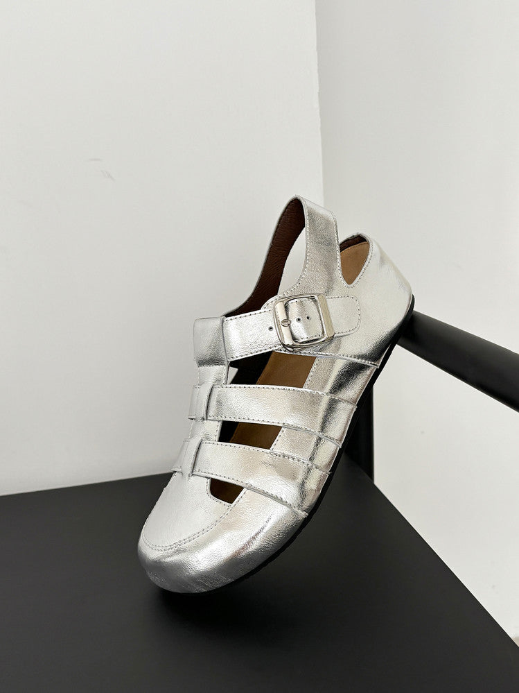 Karin Luna Full Layer Inside and Out~Basic Versatile Perforated Round Toe Birkenstock Shoes