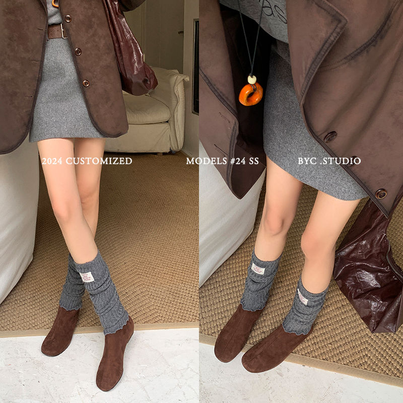 Karin Luna In Stock Spot Goods Round Toe Basic Stretch Slim Short Boots