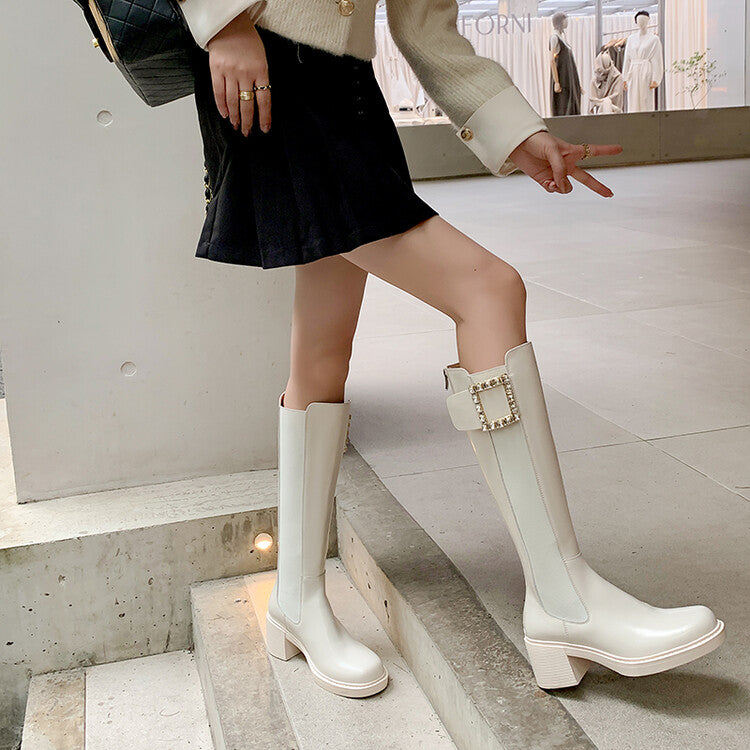 Karin Luna Bestseller Spot Goods Exquisiteness round Head Elastic Long Boots