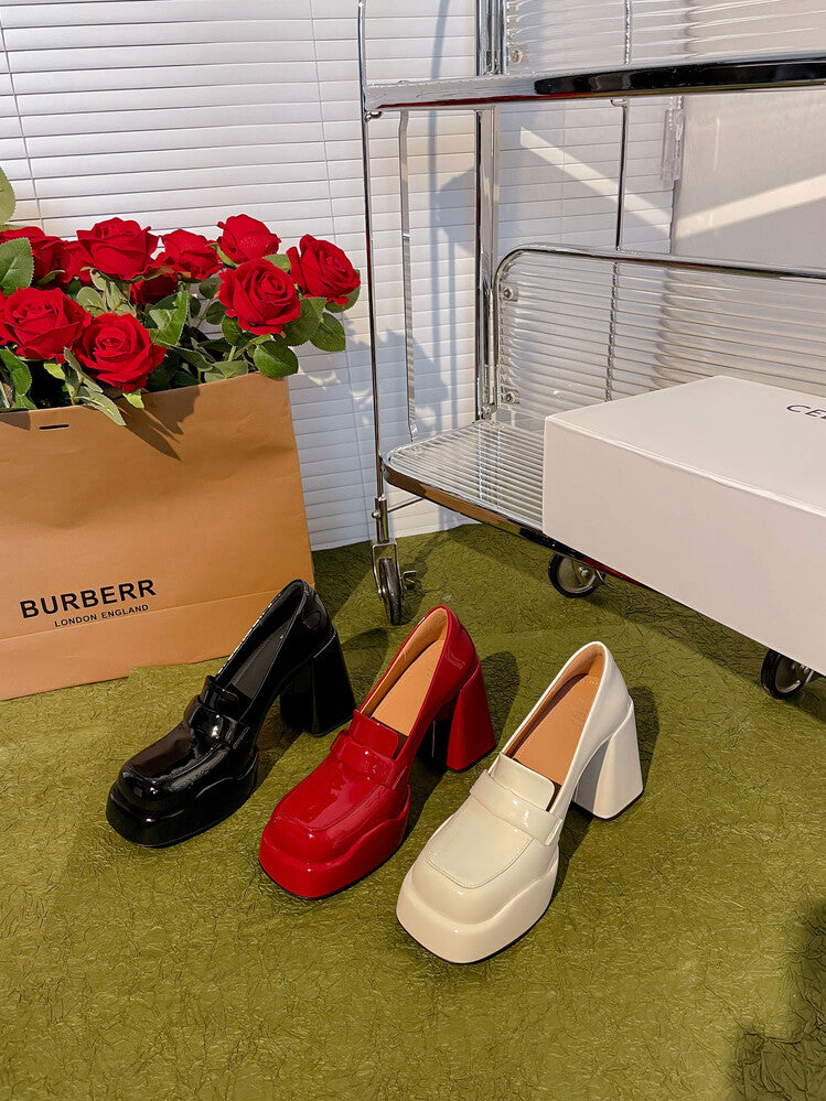 Karin Luna ck Popular Hot Girl Red high heels Full leather inside and out Cow Patent Leather Super High Heel