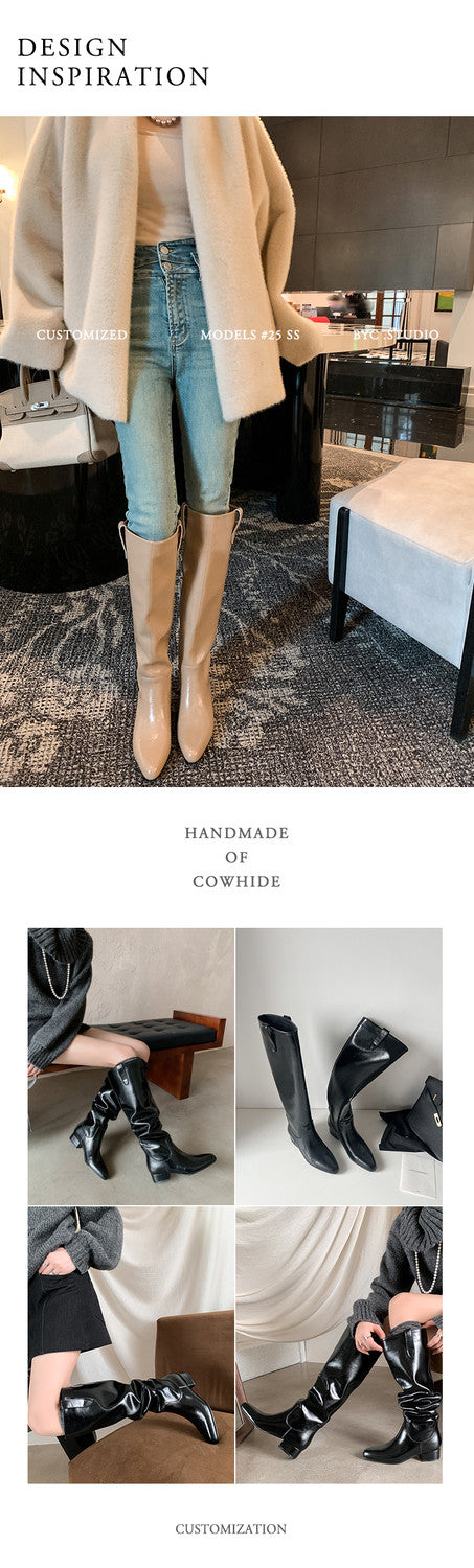 Karin Luna In Stock In Stock Classic Slip-On Straight Long Boots