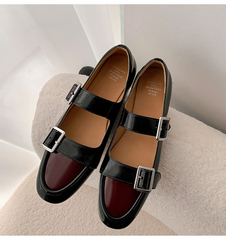 Karin Luna In Stock Spot Goods One-Strap Height-Increasing Belt Buckle Single Shoes