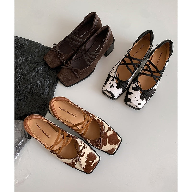 Karin Luna Hot Item Hot Item Xiaohongshu Hot Item  Comes with Bowknot Mary Jane Flats