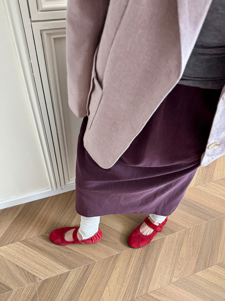 Karin Luna Casual Shoes Series~  In Stock In Stock Magic Tape Round Toe Internal Height Increase Single Strap Flats