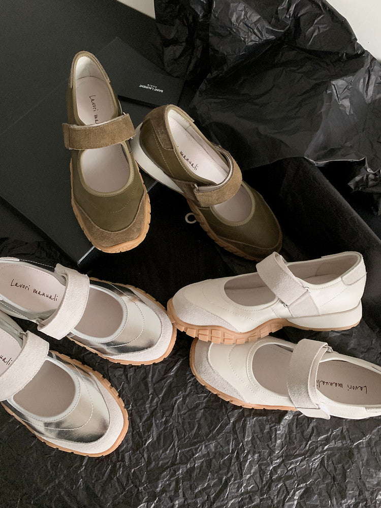 Karin Luna Casual Sports Bottom  Magic Tape Round Toe Casual Style Single Shoes