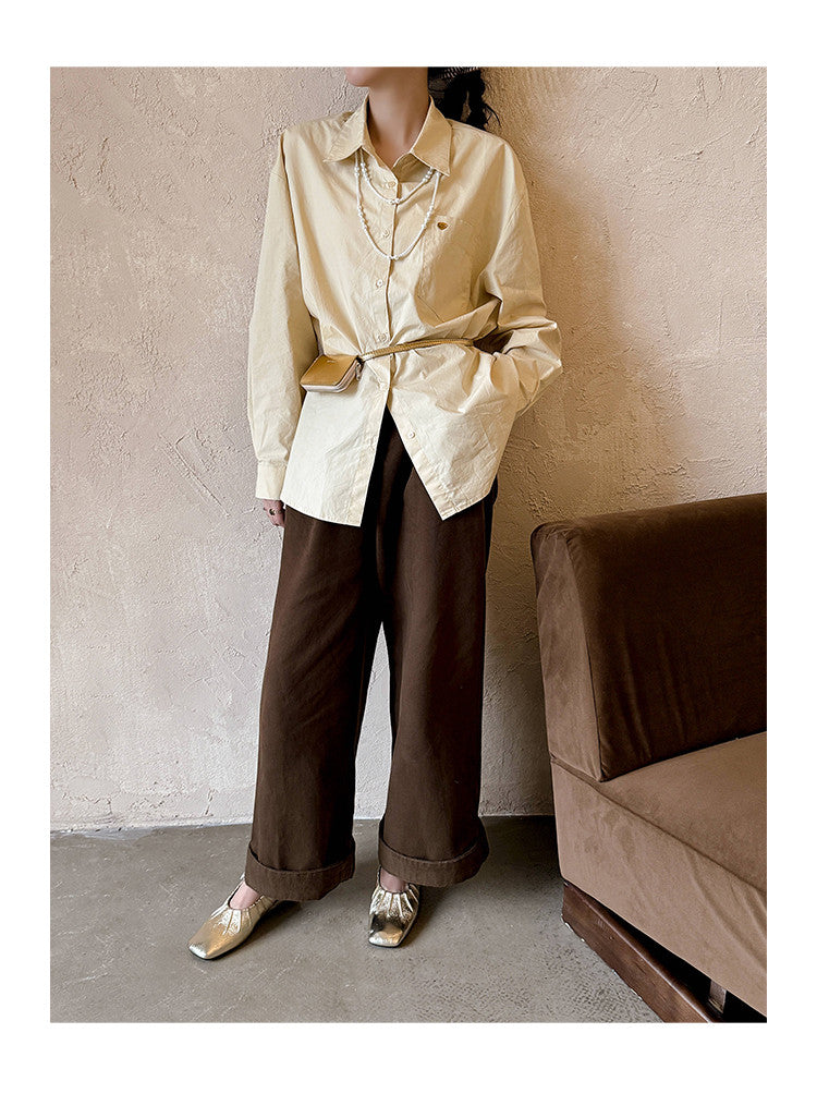 Karin Luna In Stock Spot Goods  Vintage Wrinkled One-Strap Granny Flats
