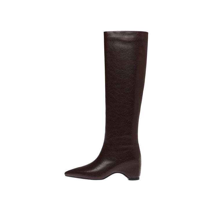 Karin Luna Hot-Selling Internal Height Increase Pointed Toe Straight-Leg Hot-Selling Long Boots