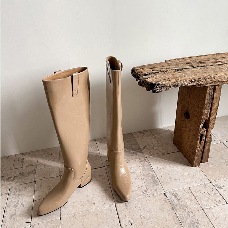 Karin Luna In Stock In Stock Classic Slip-On Straight Long Boots