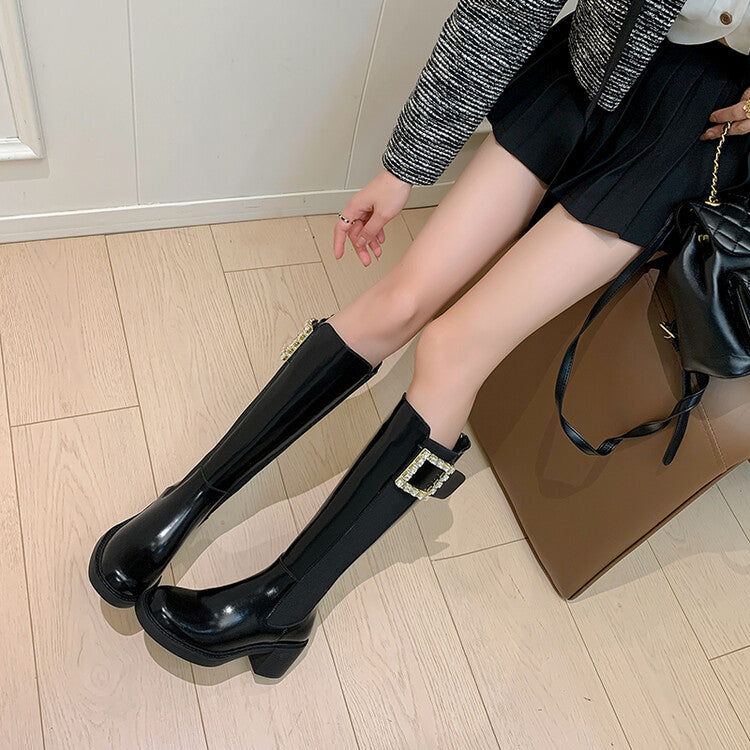 Karin Luna Bestseller Spot Goods Exquisiteness round Head Elastic Long Boots