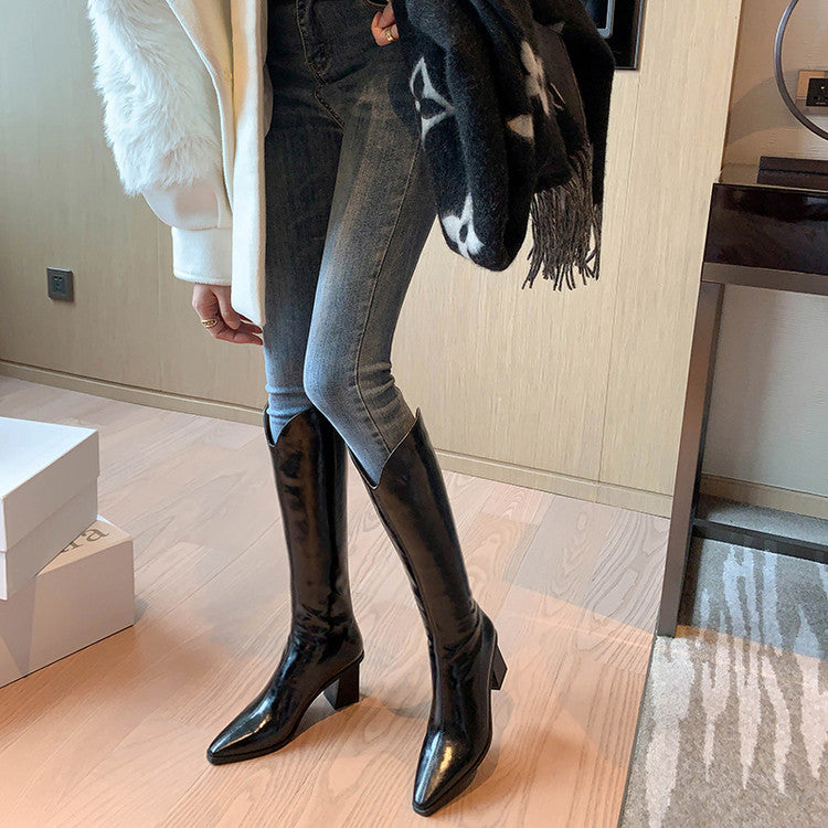 Karin Luna In Stock  Temperament Style v High Heel Long Boots