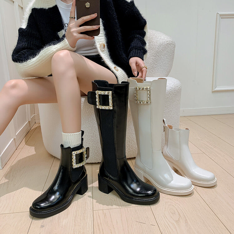 Karin Luna Bestseller Spot Goods Exquisiteness round Head Elastic Long Boots