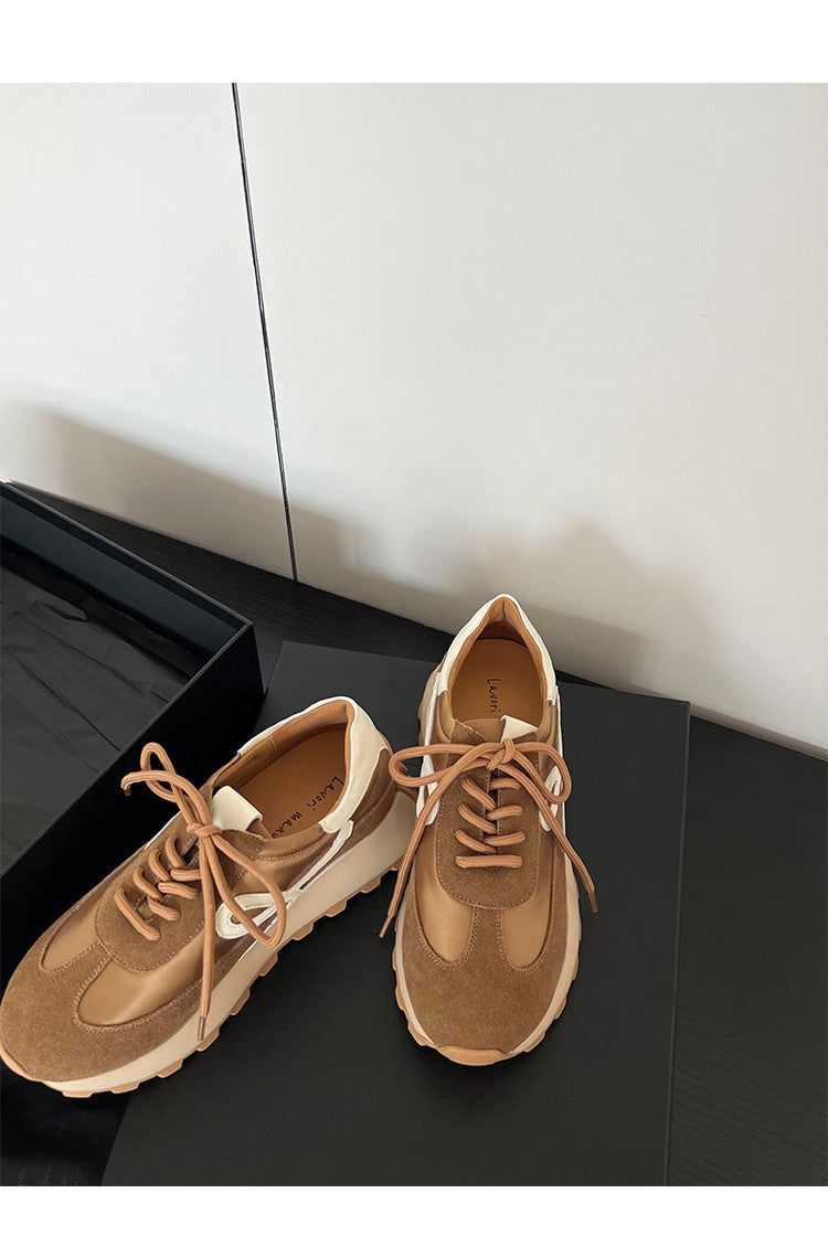Karin Luna Casual Shoes Series~  In Stock Hot-Selling Versatile Lace-Up Thick-Soled Deep Mouth Single Shoes