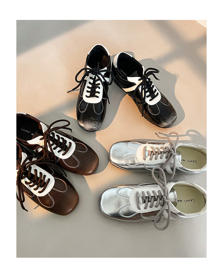 Karin Luna Casual Shoes Series~ Spot Goods Spot Goods Hot-selling Lace-up Hidden Heel Deep Mouth Single Shoes