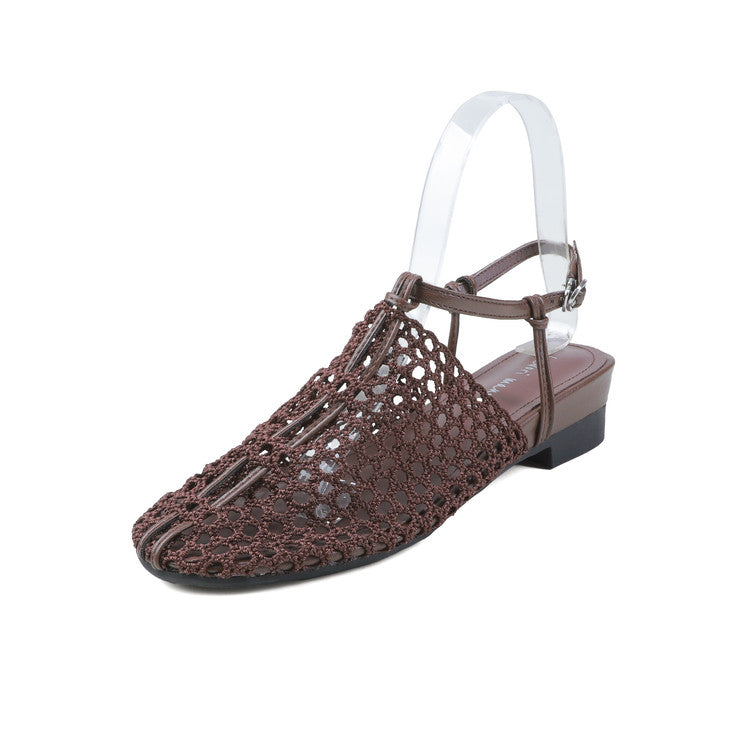 Karin Luna In Stock Spot Goods  Resort Style Series~Casual woven closed-toe flat sandals