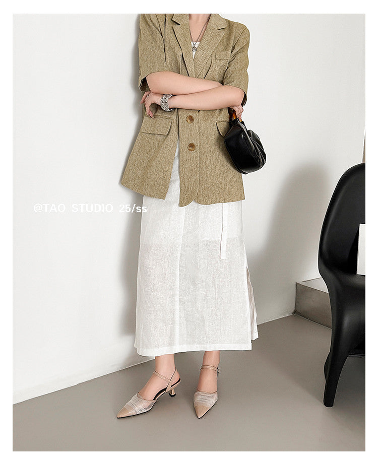 Karin Luna In Stock Spot Goods  Elegant Mesh Pointed Toe Sandals
