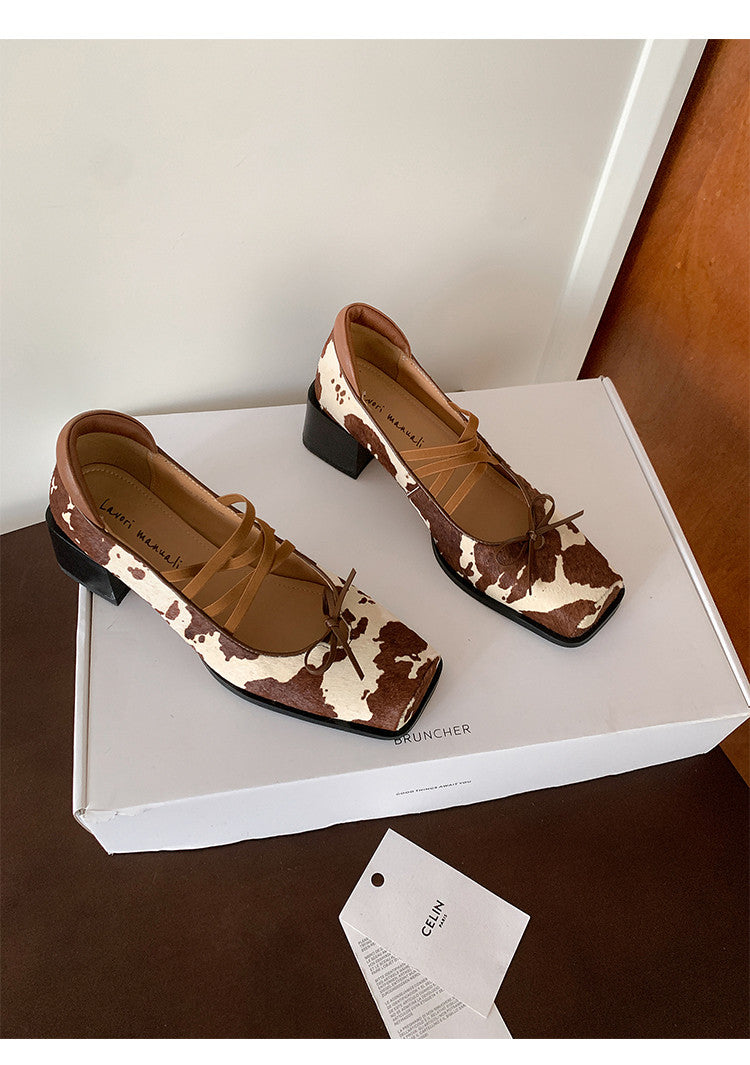 Karin Luna Hot Item Hot Item Xiaohongshu Hot Item  Comes with Bowknot Mary Jane Flats