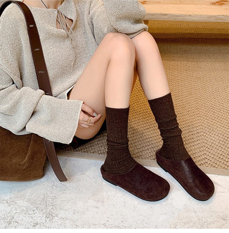Karin Luna Full Layer Inside and Out~Spot Goods Spot Goods Basic Versatile Mules Slippers