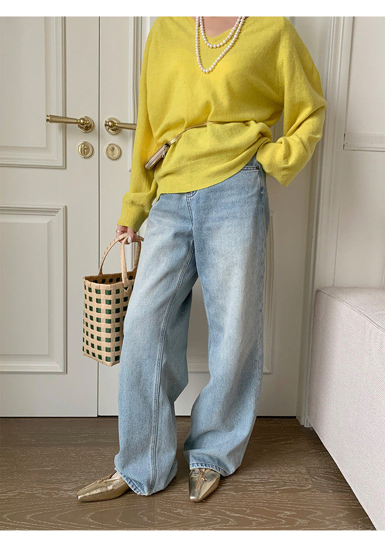 Karin Luna In Stock In Stock ~Basic Versatile Light Luxury Zipper Small Square Toe Flats