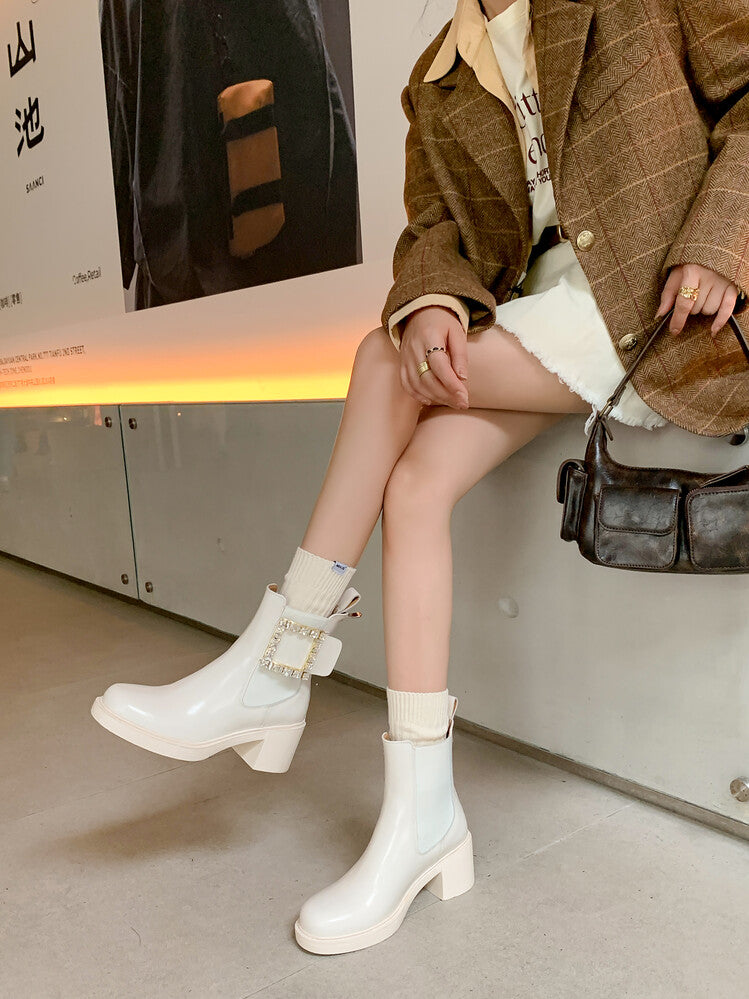 Karin Luna Bestseller Spot Goods Exquisiteness round Head Elastic Long Boots
