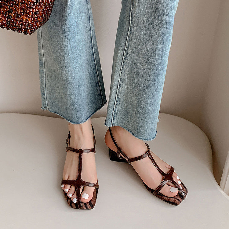 Karin Luna In Stock Spot Goods Vacation style t Strappy Open-Toe Flat Sandals