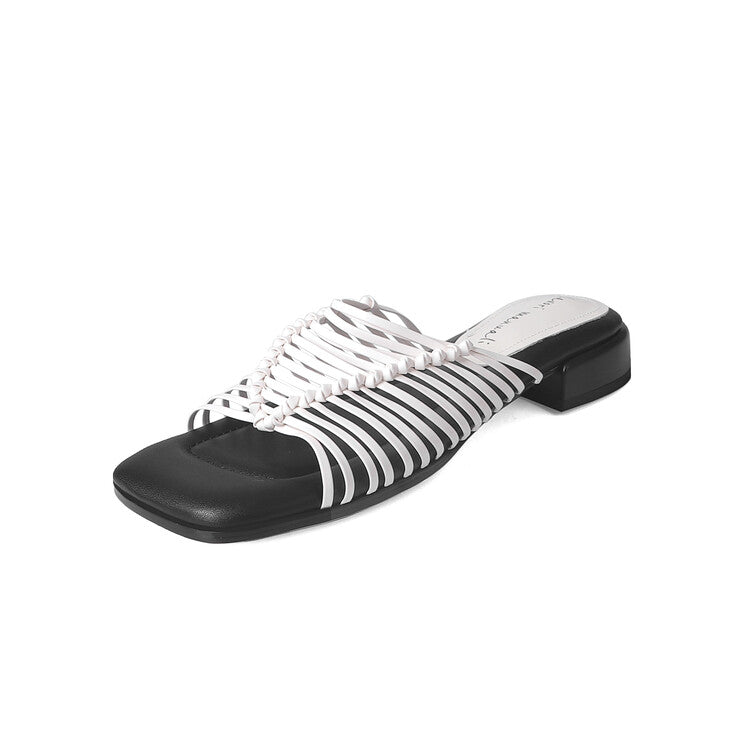 Karin Luna In Stock Spot Goods  Resort Style Handwoven Flat Sole Slippers