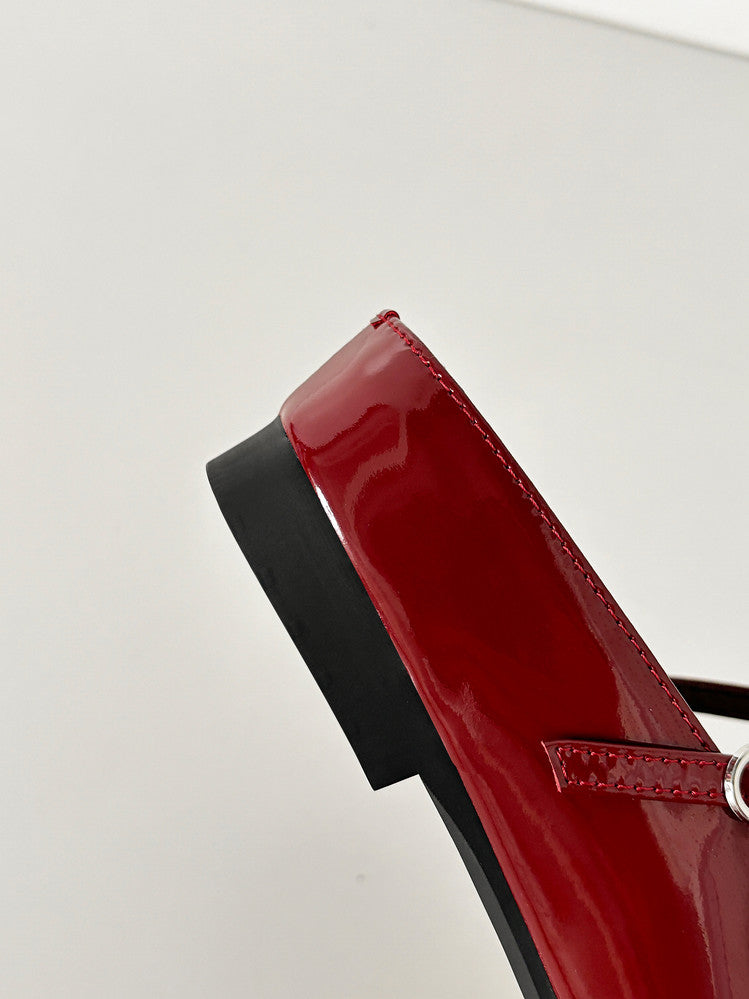 Karin Luna In Stock Spot Goods  t Square-Toed Full Leather Basic Slippers