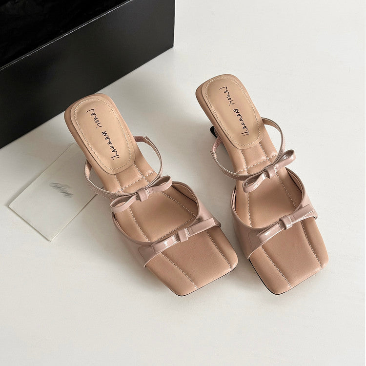 Karin Luna Hot Item Hot Item Self-Flow Square-Toe Irregular Heel Slippers
