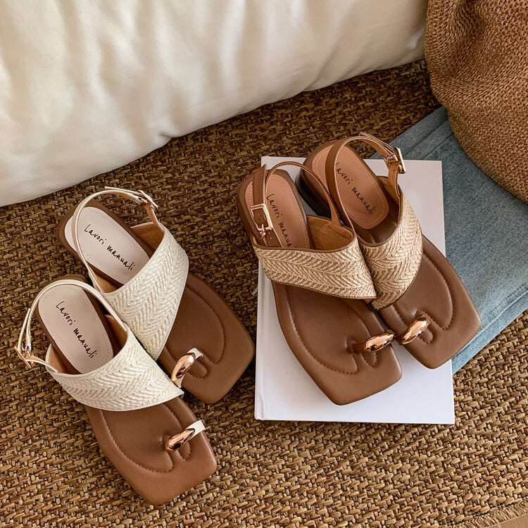 Karin Luna Hot Item Hot Item Spot Goods Featured Bestsellers Holiday Style Woven Sofa Sandals