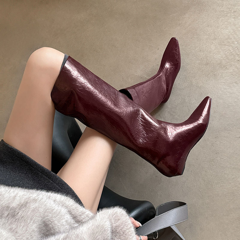 Karin Luna Retro Style  Flat Long Boots