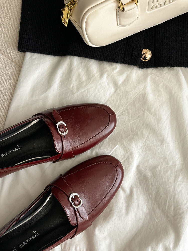 Karin Luna In Stock Spot Goods Basic Versatile British Style Single Shoes
