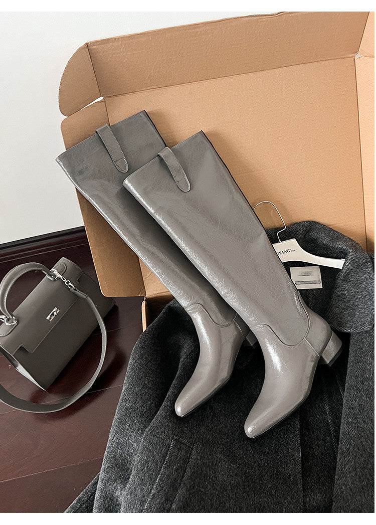 Karin Luna In Stock In Stock Classic Slip-On Straight Long Boots