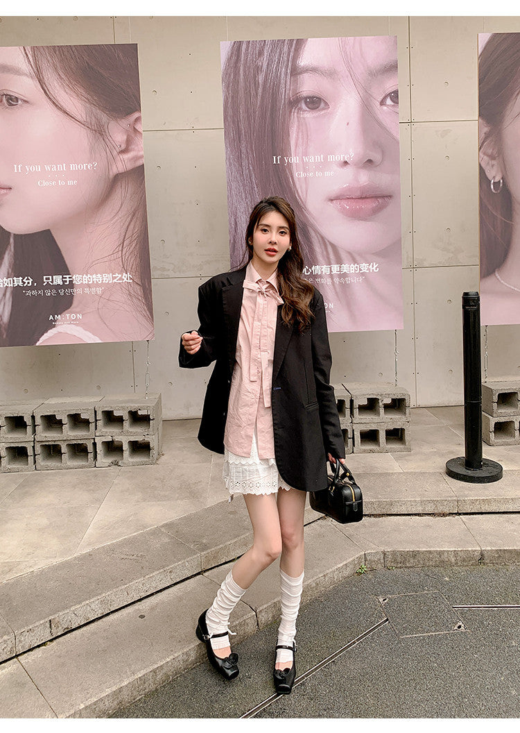Karin Luna In Stock Spot Goods  Vintage Three-Dimensional Camellia Square-Toed Mary Jane Shoes