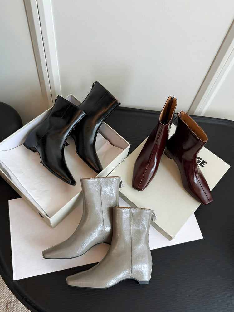 Karin Luna Basic Versatile  Square toe Hot-selling Short Boots